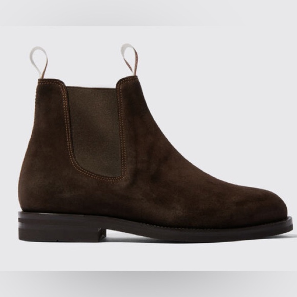 WILLIAM III BROWN SUEDE CHELSEA BOOTS